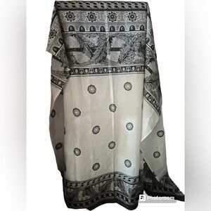 Shower Curtain  Grey & White  Sz 70”x 72” Brand New NWOT